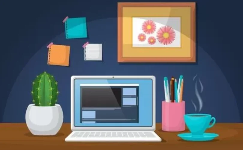 clean desktop workspace