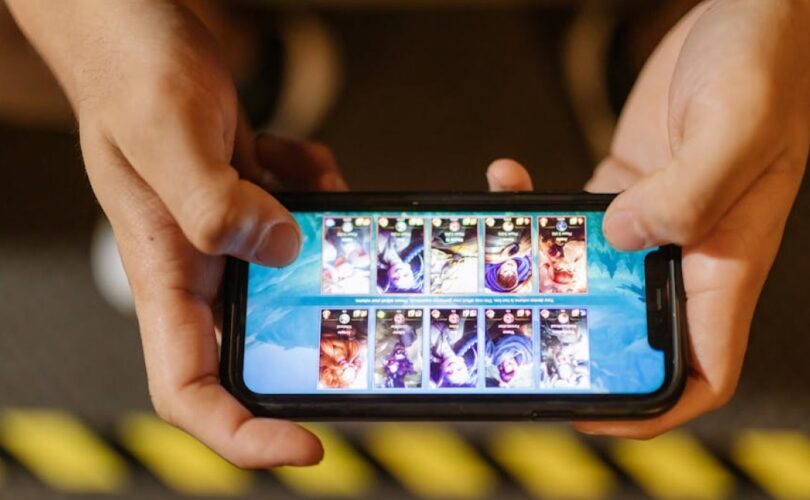 mobile gaming interface