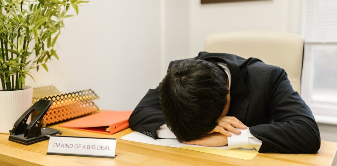 sleeping executive